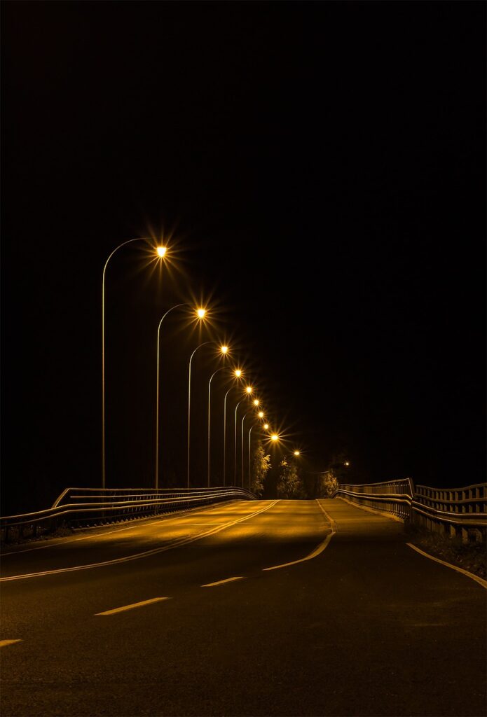 alder stream bridge, evening, night-2801427.jpg